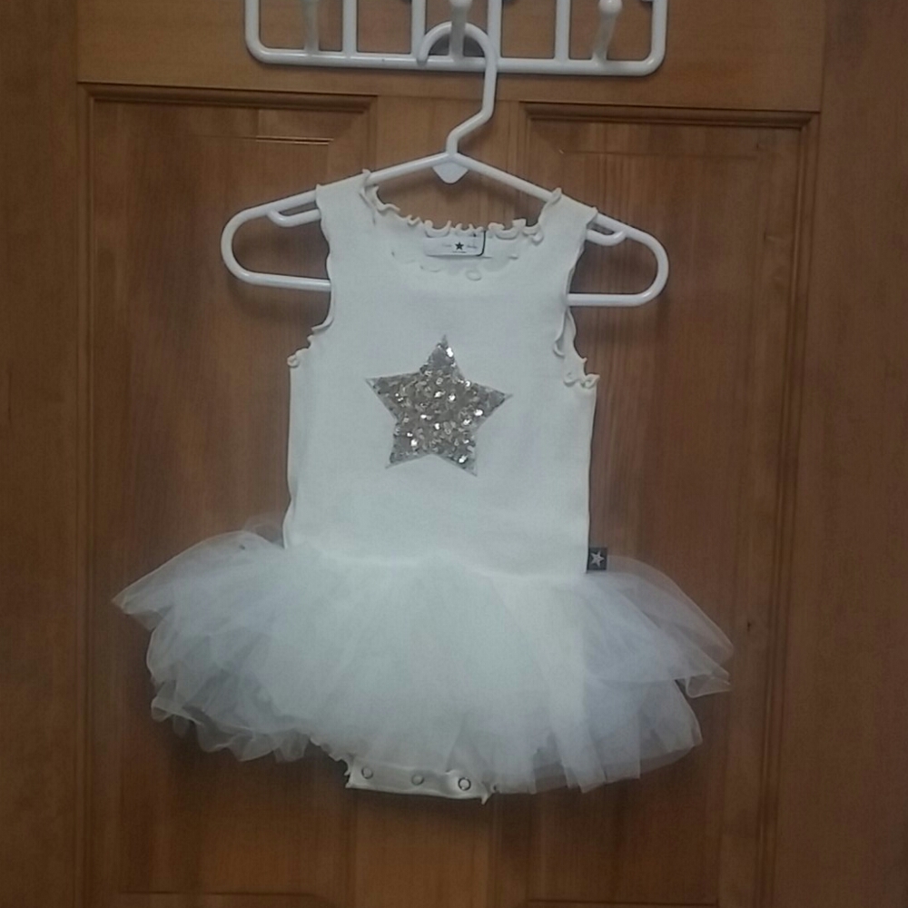 Petite Hailey baby star tutu onsie 12 to 18months